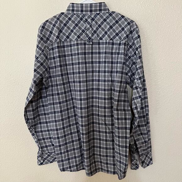 Sovereign Code Jackson blue plaid button up long sleeve western shirt Medium - Picture 5 of 11